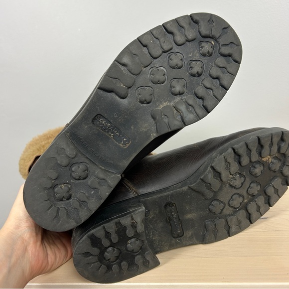 SANTANA Vintage Sheepskin Winter Boots Waterproof Size 6.5 Brown Leather Snow‎ - Picture 4 of 5